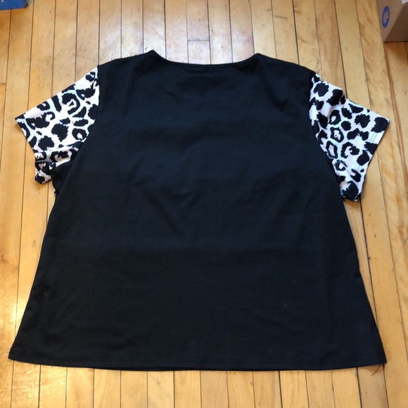 Short set black & leopard print 5x - Picture 4 of 8